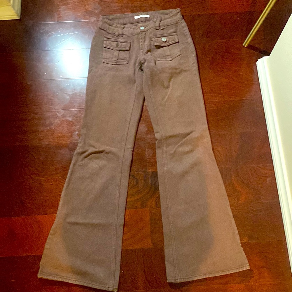 Pacsun low waisted brown flare jeans size 22, amazing condition